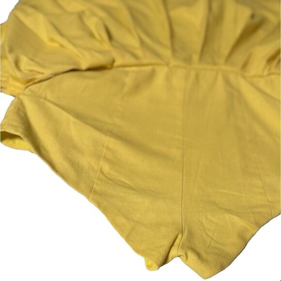 Mea Culpa Yellow Linen Cotton Pleated Mini Skirt Size Small Preppy Young Summer - Picture 5 of 10